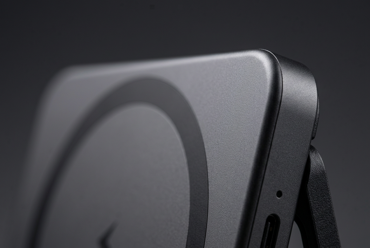 Matte graphite corner detail